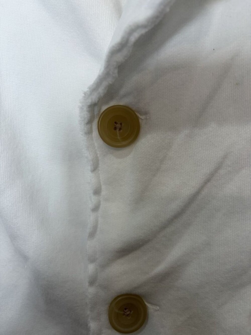 Frank & Eileen Belfast Jacket White Size Small Doube Breasted Button Comfy - Picture 4 of 7